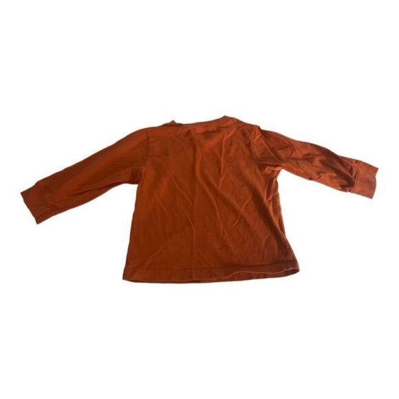 Toddler Boys Orange Dig It! Long Sleeve T-Shirt 24 Mos 100% Cotton - Picture 4 of 4